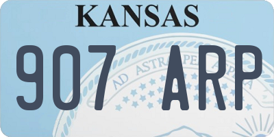 KS license plate 907ARP