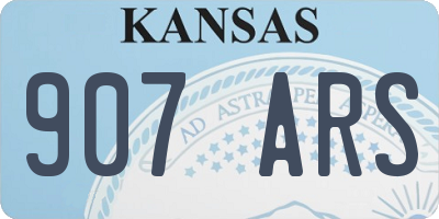 KS license plate 907ARS