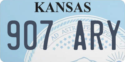 KS license plate 907ARY