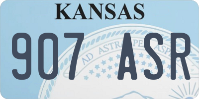 KS license plate 907ASR
