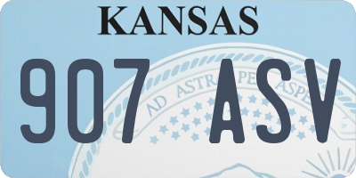 KS license plate 907ASV