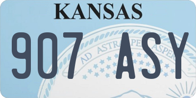 KS license plate 907ASY