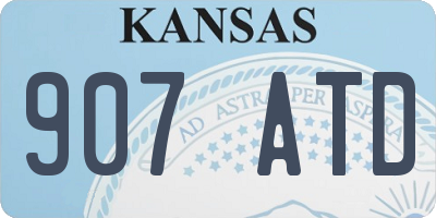 KS license plate 907ATD