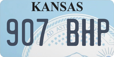 KS license plate 907BHP
