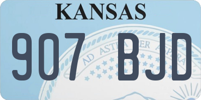 KS license plate 907BJD
