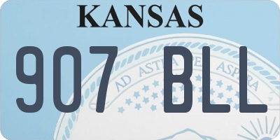 KS license plate 907BLL