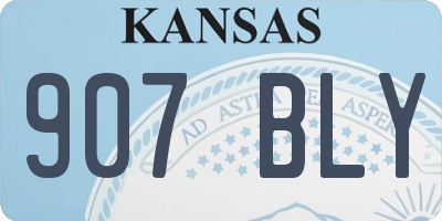 KS license plate 907BLY
