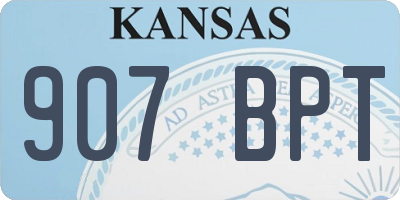 KS license plate 907BPT