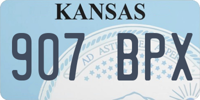 KS license plate 907BPX