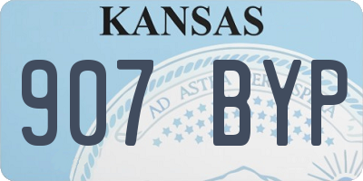KS license plate 907BYP
