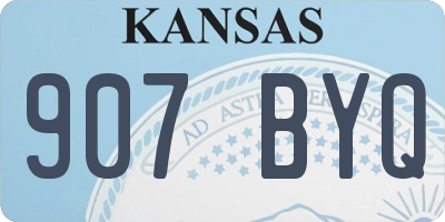 KS license plate 907BYQ