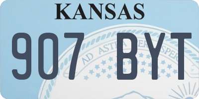 KS license plate 907BYT