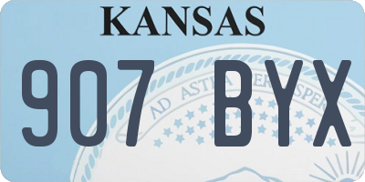 KS license plate 907BYX
