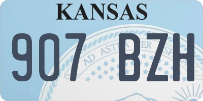 KS license plate 907BZH