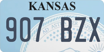 KS license plate 907BZX