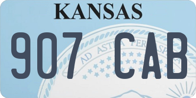 KS license plate 907CAB