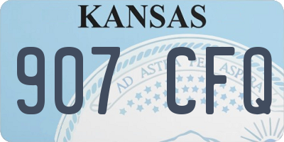 KS license plate 907CFQ