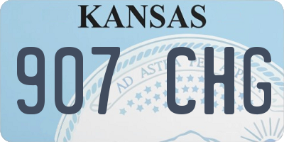 KS license plate 907CHG