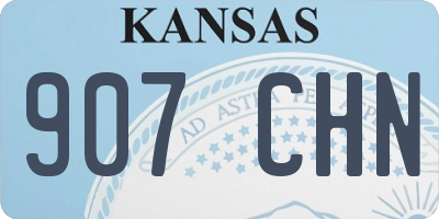 KS license plate 907CHN
