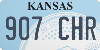 KS license plate 907CHR