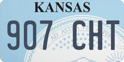 KS license plate 907CHT