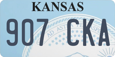 KS license plate 907CKA