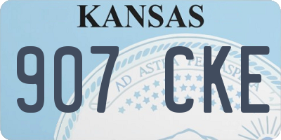 KS license plate 907CKE
