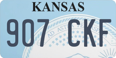 KS license plate 907CKF