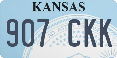 KS license plate 907CKK