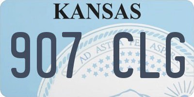 KS license plate 907CLG