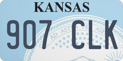 KS license plate 907CLK