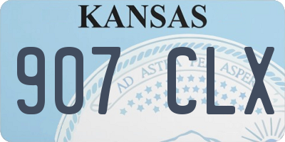 KS license plate 907CLX