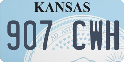 KS license plate 907CWH