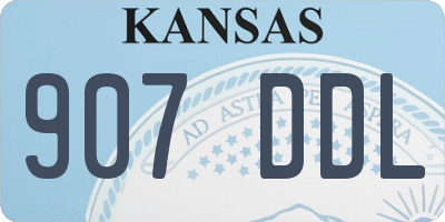 KS license plate 907DDL
