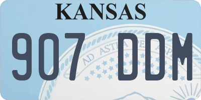 KS license plate 907DDM