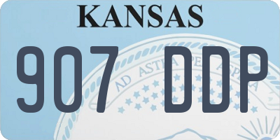 KS license plate 907DDP