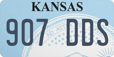 KS license plate 907DDS