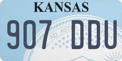 KS license plate 907DDU