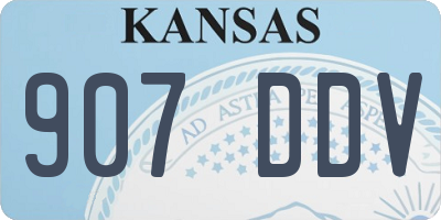 KS license plate 907DDV