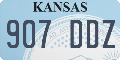 KS license plate 907DDZ