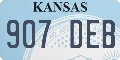 KS license plate 907DEB
