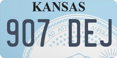 KS license plate 907DEJ