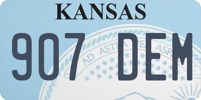 KS license plate 907DEM