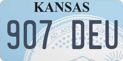 KS license plate 907DEU