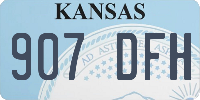 KS license plate 907DFH