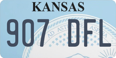 KS license plate 907DFL