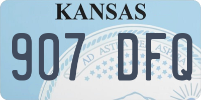 KS license plate 907DFQ
