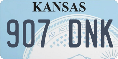KS license plate 907DNK