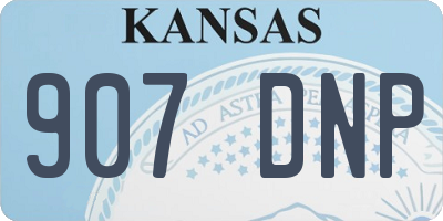 KS license plate 907DNP