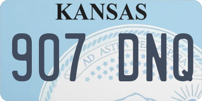 KS license plate 907DNQ